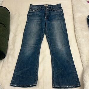 Mothers denim insider crop - double trouble